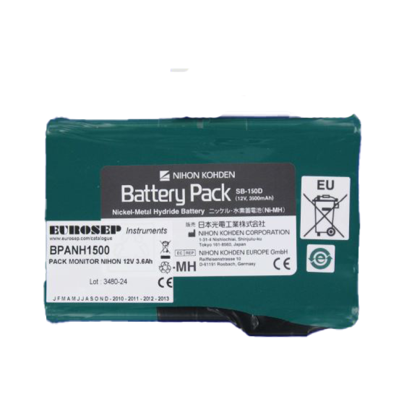 BATT ECG NIHON KOHDEN 1500/1550 TYPE X073 12V 3.6AH - ORIGINE