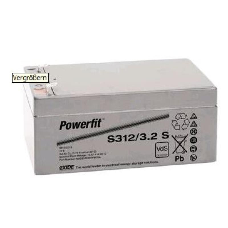 BATTERIE PLOMB SONNENSCHEIN EXIDE S312/3.2S