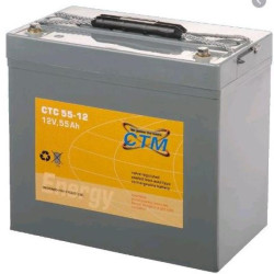 BATTERIE 12V 55A/H CTM CT55-12