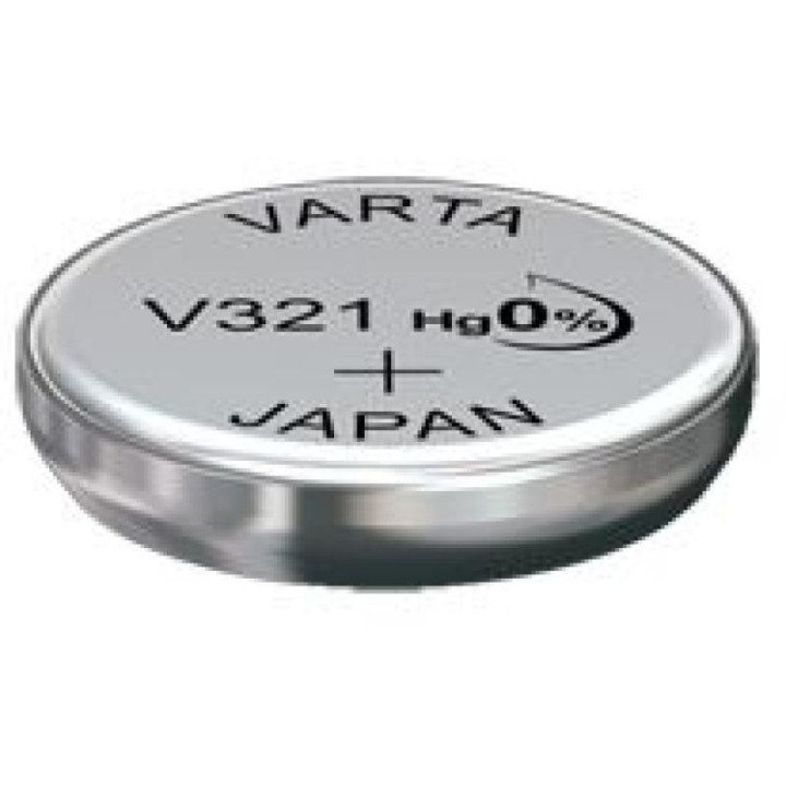 PILE BOUTON V321 OXYDE ARGENT VARTA