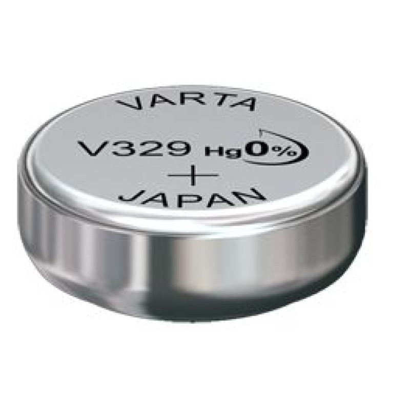PILE BOUTON V329 OXYDE ARGENT VARTA