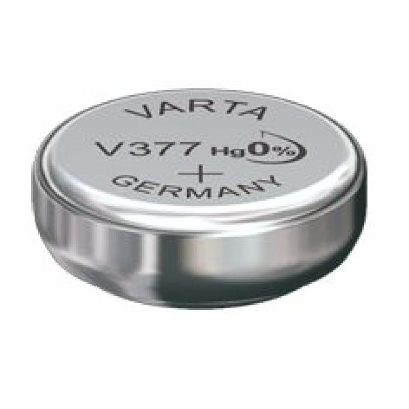 PILE BOUTON V377 OXYDE ARGENT VARTA