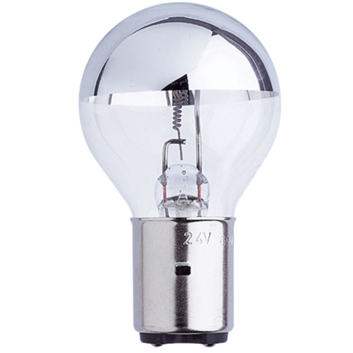 Dr. Fischer 24V 60W BA20D Light Bulb with Silver Cap