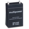 BATTERIE 6V 2,8A/H MULTIPOWER MP2,8-6P