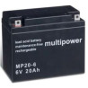 BATTERIE 6V 20A/H MULTIPOWER MP20-6