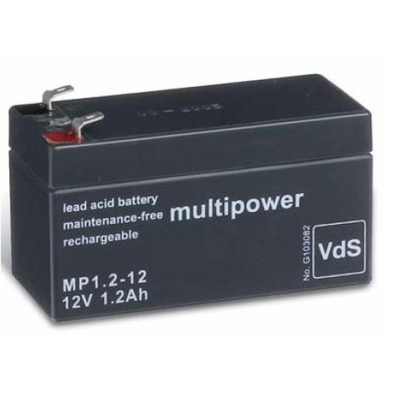 BATTERIE 12V 1,2A/H MULTIPOWER MP1,2-12