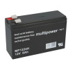 BATTERIE 12V 6.0A/H MULTIPOWER MP1224H