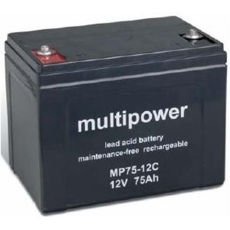 BATTERIE 12V 75A/H MULTIPOWER MP75-12C