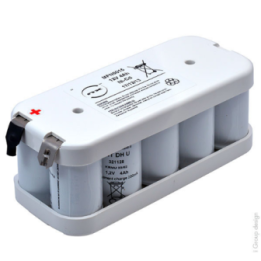 Saft 12V 7Ah Ni-Cd Battery 10VREFL with End Plates (124255)