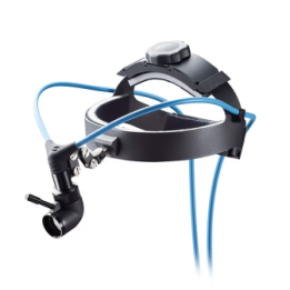 Lampe frontale avec bandeau RCS bleu, câble SU-0097 gris