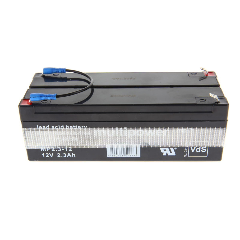 Lead-acid battery for Hanseatische Intermed defibrillator Vitacard A. 24 V