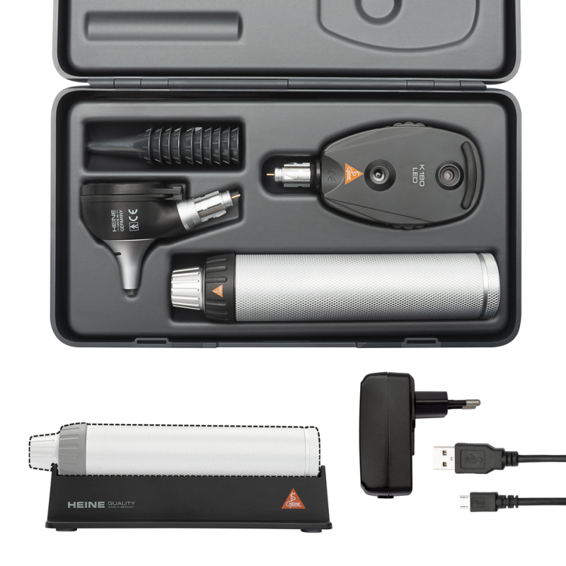 Trousse K180 LED 3.5V Ophtalmoscope + Otoscope Heine