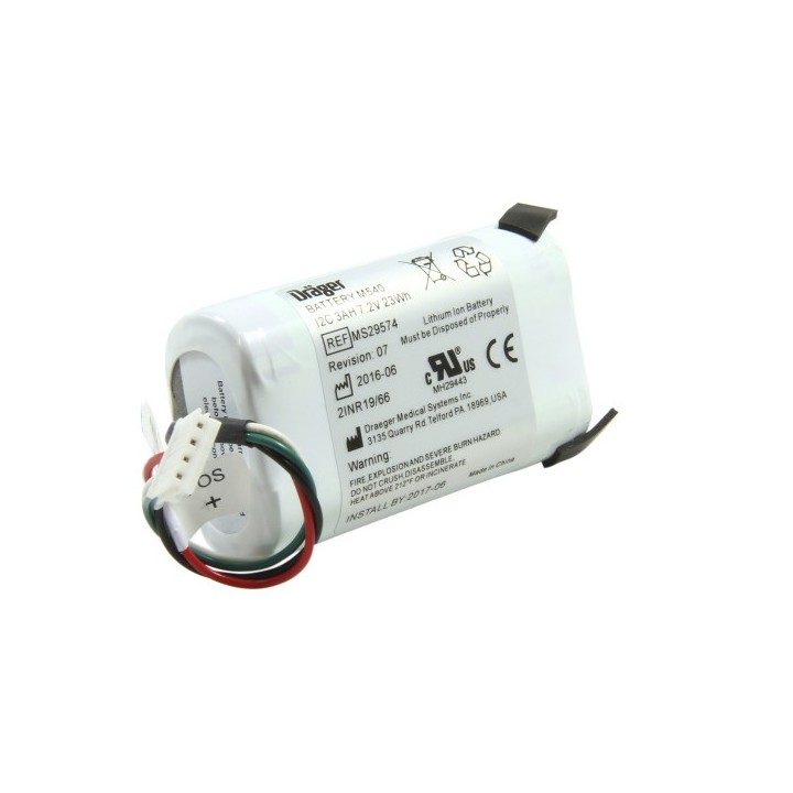 Batterie Li-ion d'origine 7,2 V pour le moniteur Dräger Infinity M540