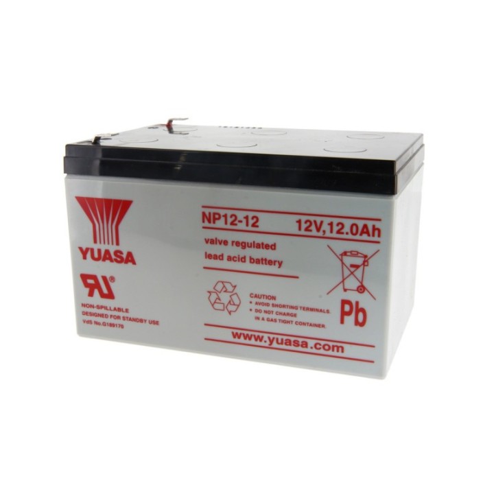 12V Yuasa lead-acid battery NP12-12 - 6,3 mm faston