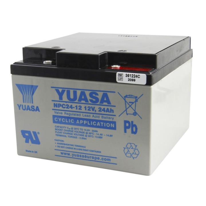 Batterie Plomb 12V Yuasa NPC24-12, NPC24-12I
