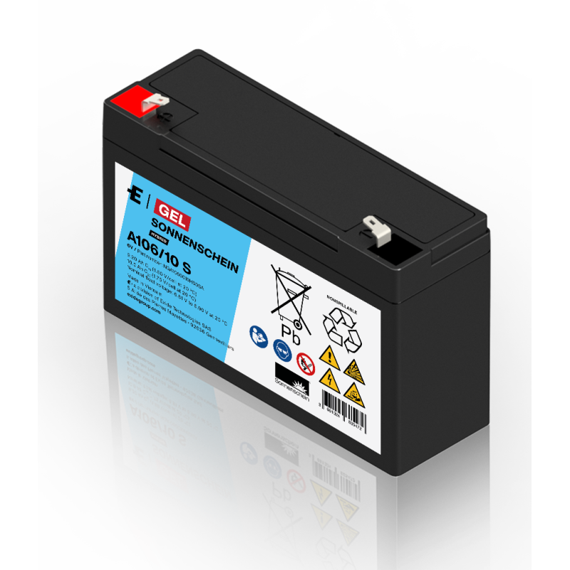 Batterie Plomb-gel 6V Exide Sonnenschein A106/10S – sans entretien