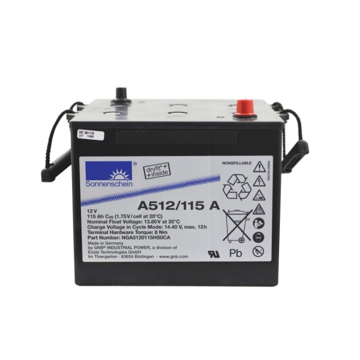12V Exide Sonnenschein lead-acid battery A512/115A