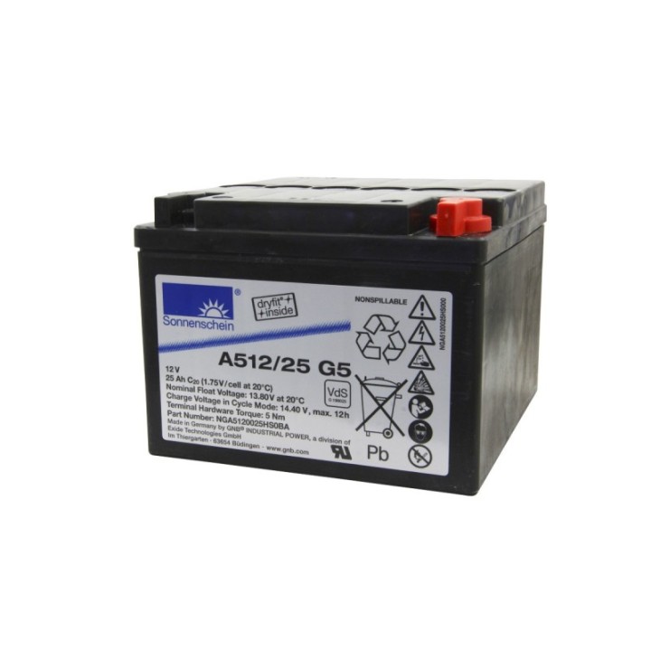 Batterie au plomb 12V Exide Sonnenschein A512/25G5