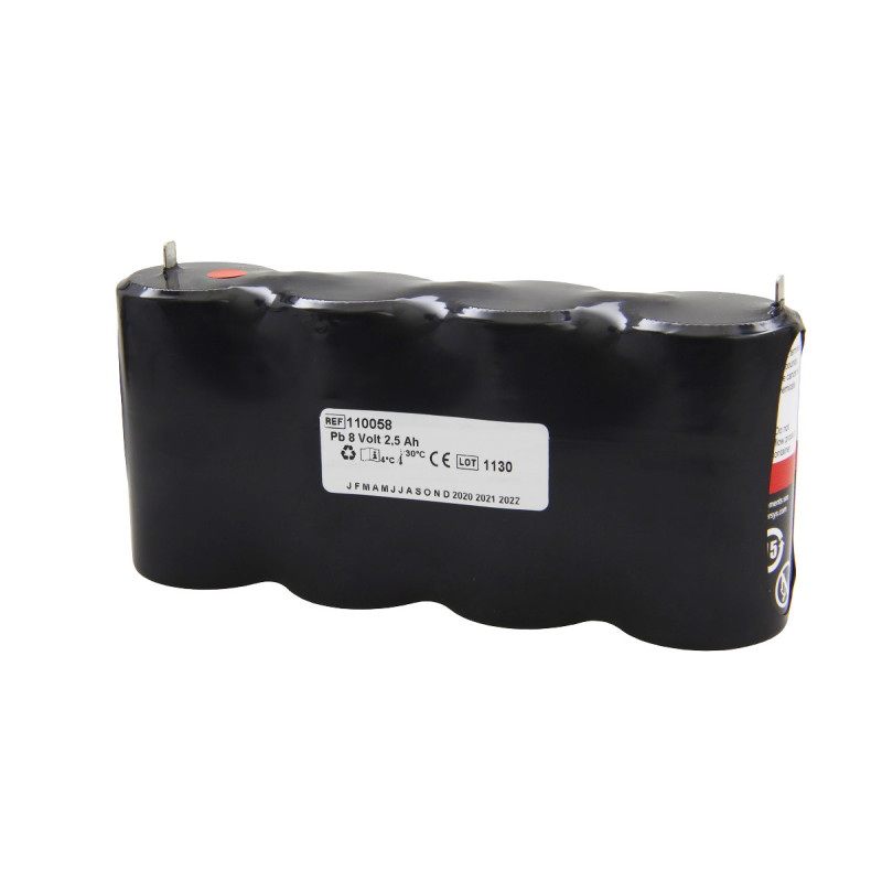 Batterie Plomb 8V compatible oxymètres de pouls Datex Ohmeda, Braun Biox 3700E