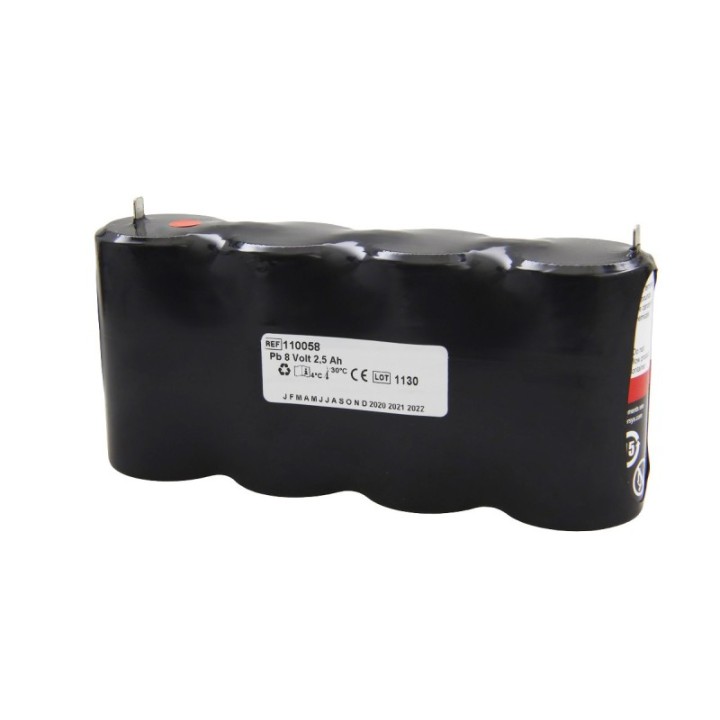 Batterie Plomb 8V compatible oxymètres de pouls Datex Ohmeda, Braun