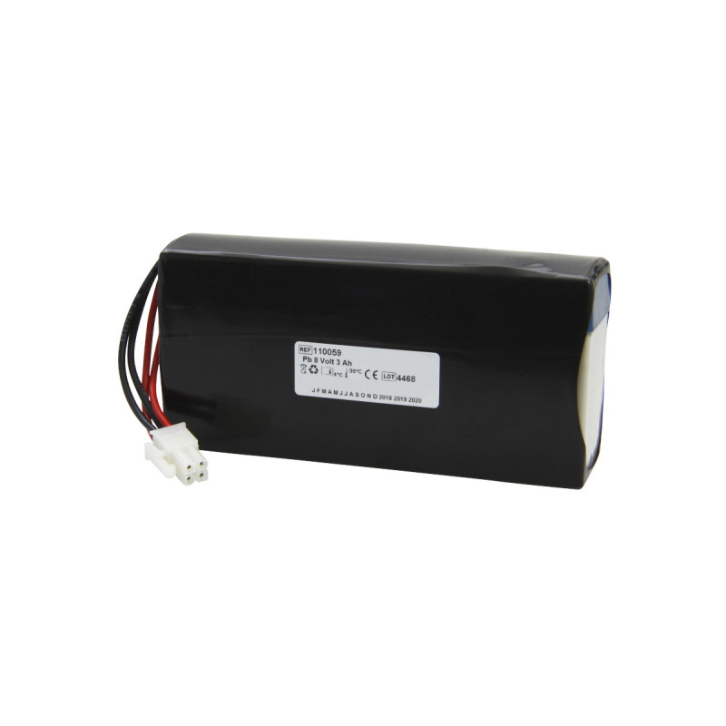 Batterie Plomb 8V compatible oxymètre de pouls Ohmeda, Braun 3800