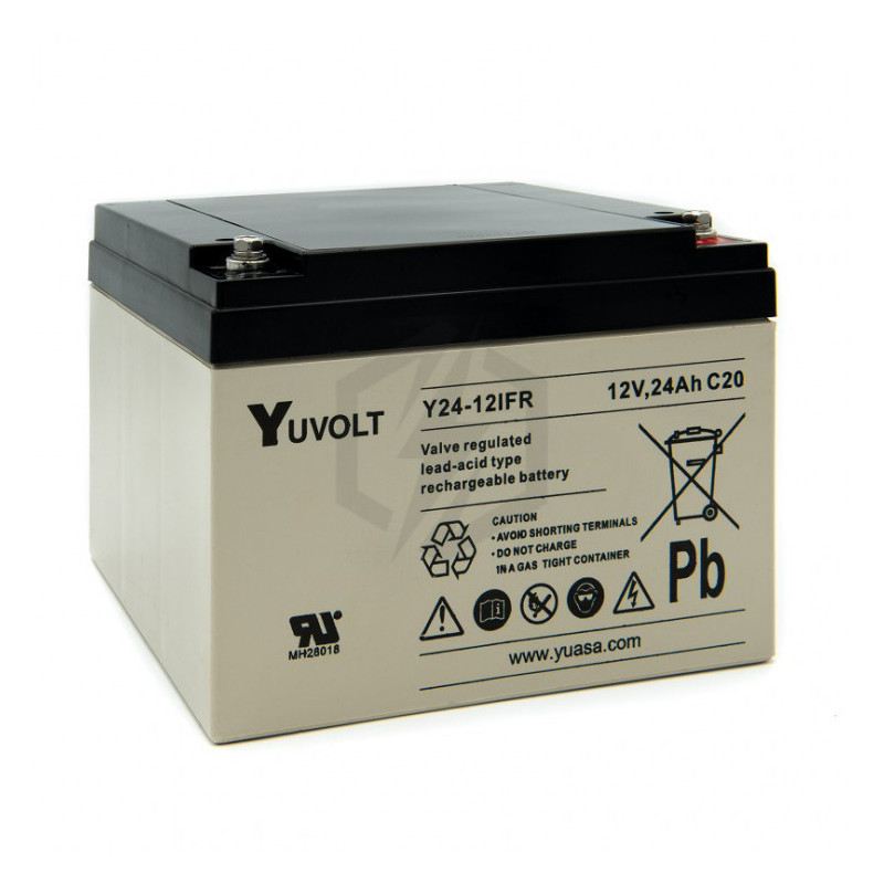 Batterie plomb 12V étanche Y24-12 Yuasa Yuvolt Yucel