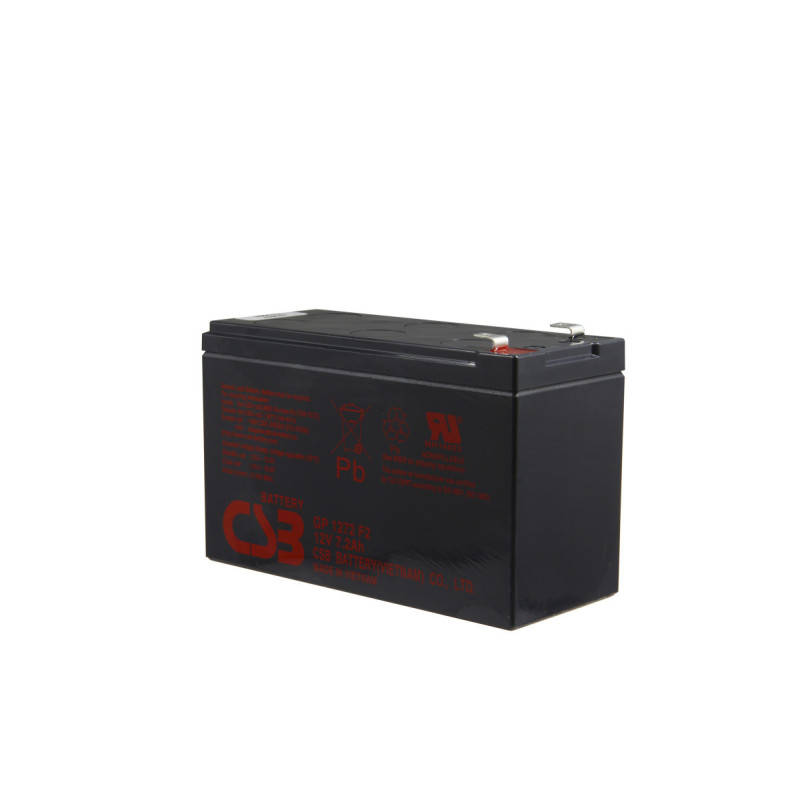 Batterie Plomb 12V CSB GP1272F2 - cosses Faston 6,3 mm