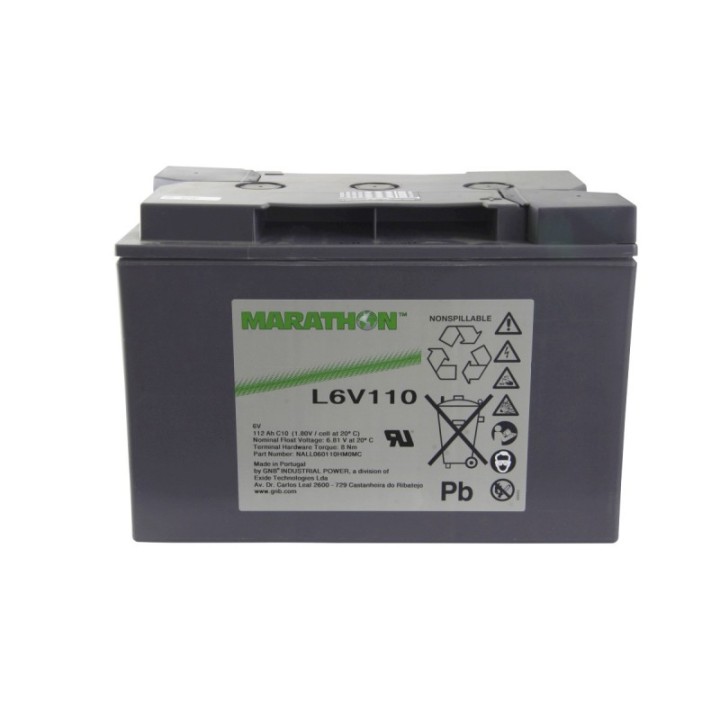 Batterie au plomb 6 V (AGM) Exide Marathon L6V110