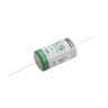 3,6 V Saft lithium battery LS33600 Mono with axial pins