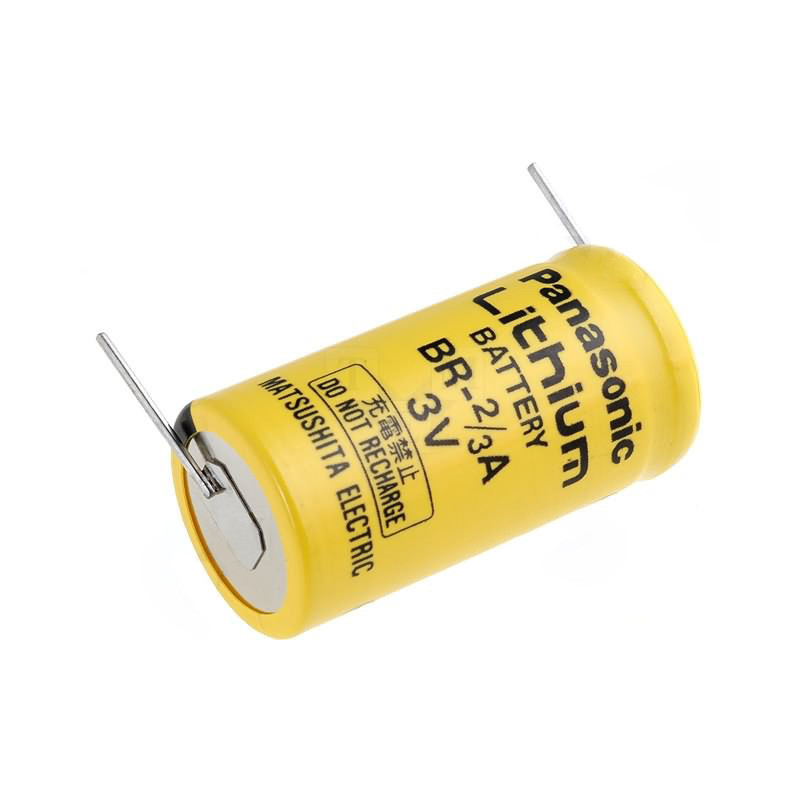 3 V Panasonic lithium battery BR-2/3A with soldering tag