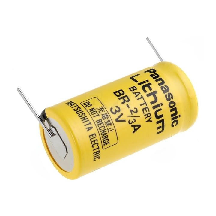 Pile au lithium Panasonic BR-2/3A avec languettes à souder