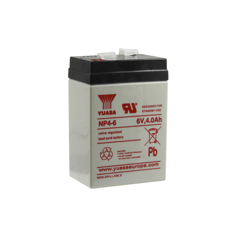 Batterie Plomb 6V Yuasa NP4-6