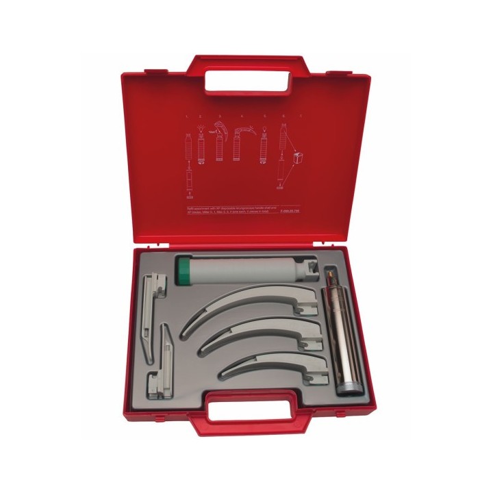 HEINE XP MILLER 0/1 MAC 2/3/4 Blades (set of 5), single-use - F-000.22.739